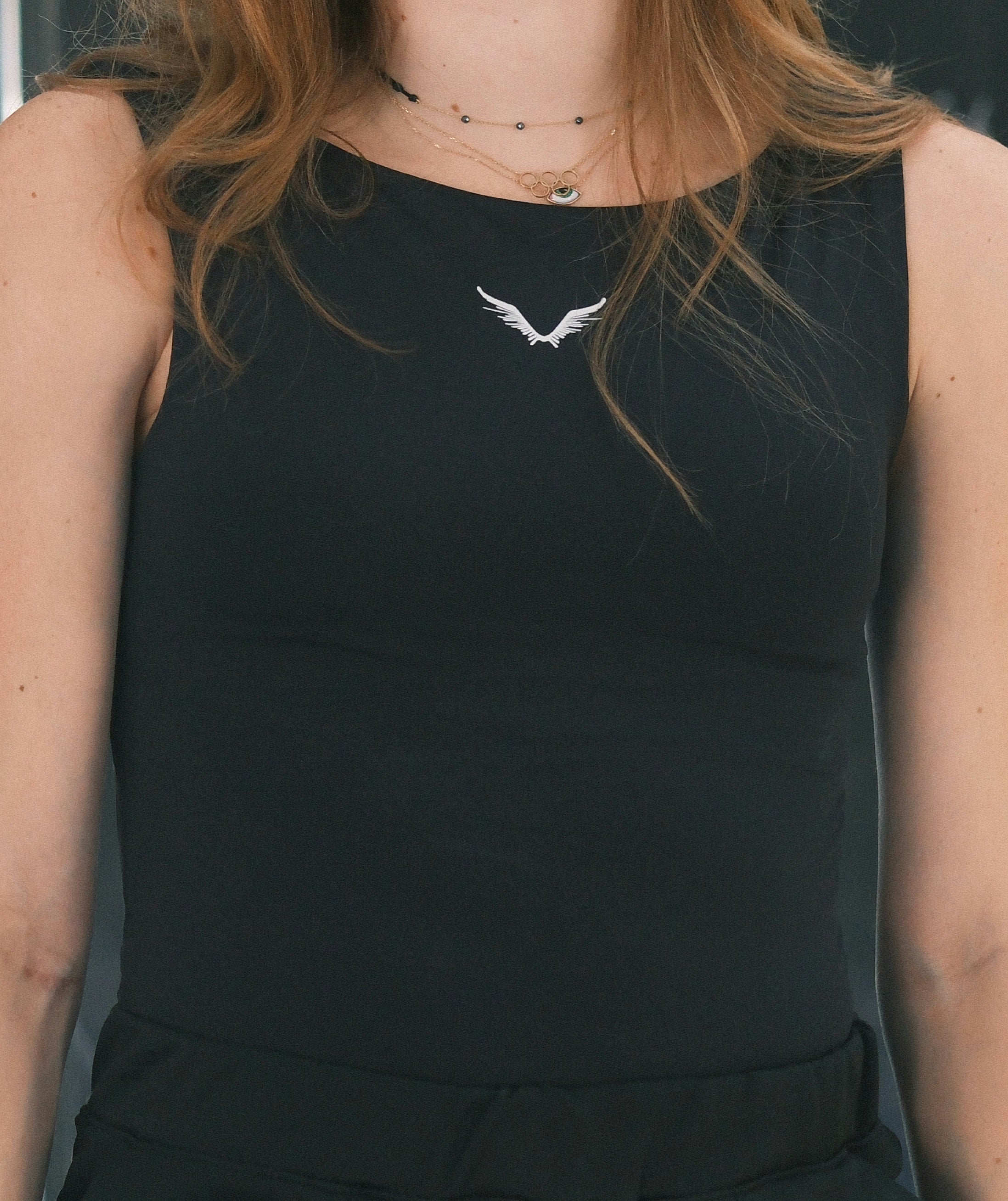 LADIES Crop Top- Black -TOV110